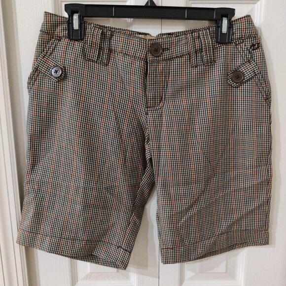 Billabong Juniors Plaid Bermuda Shorts NWT Size 3 - Picture 1 of 5